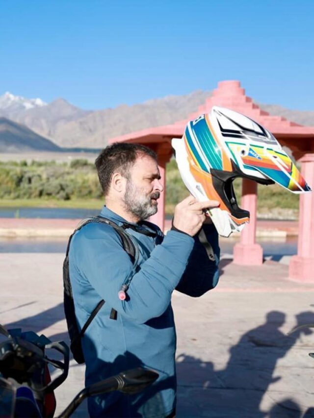 Rahul Gandhi’s Memorable Bike Ride to the Breathtaking Pangong Lake #Leh #Ladakh #PangongTso